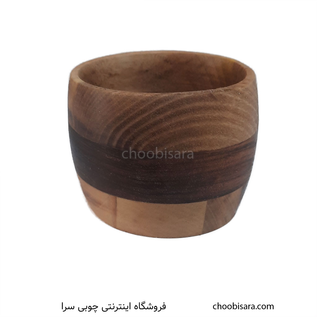 کاسه چوبی طرح بشکه