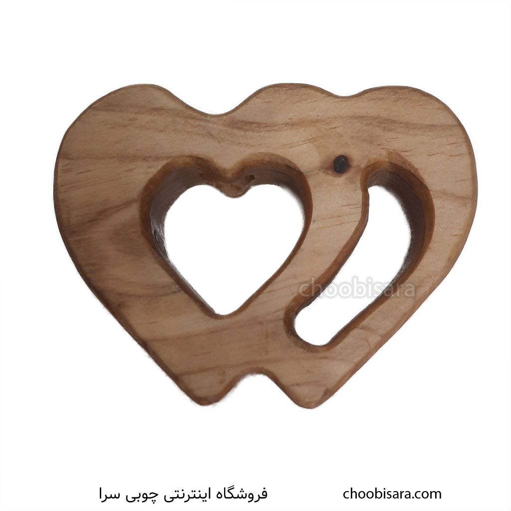 استند گلدان شیشه ای طرح دو قلب