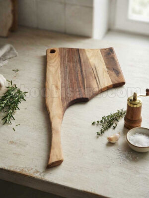 تخته گوشت چوبی دستهدار ۴۶ سانتیمتری کد 400