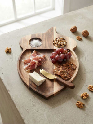 کاپ خوری چوب گردو طرح بلوط ۲۵ سانتی‌ کد 404