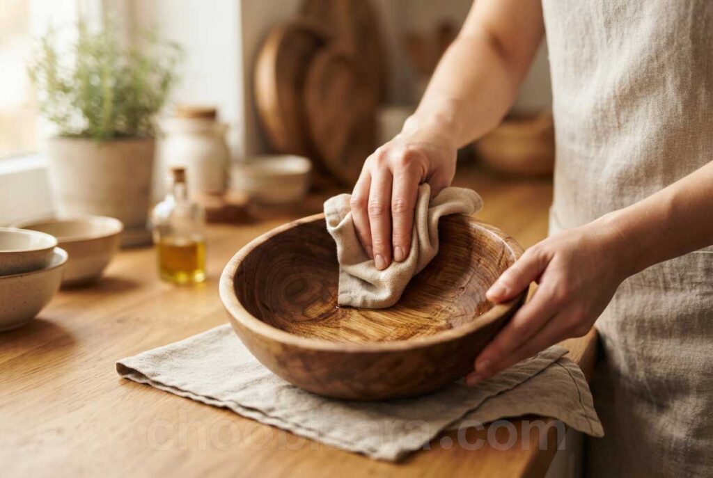 روغن کاری کاسه چوبی